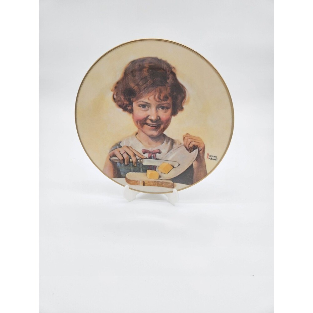 BUTTER GIRL Norman Rockwell Gorham China Plate 1973 1st Edition